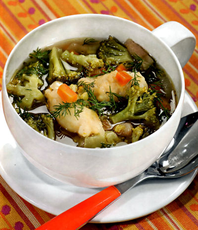 Суп овощной с клецками